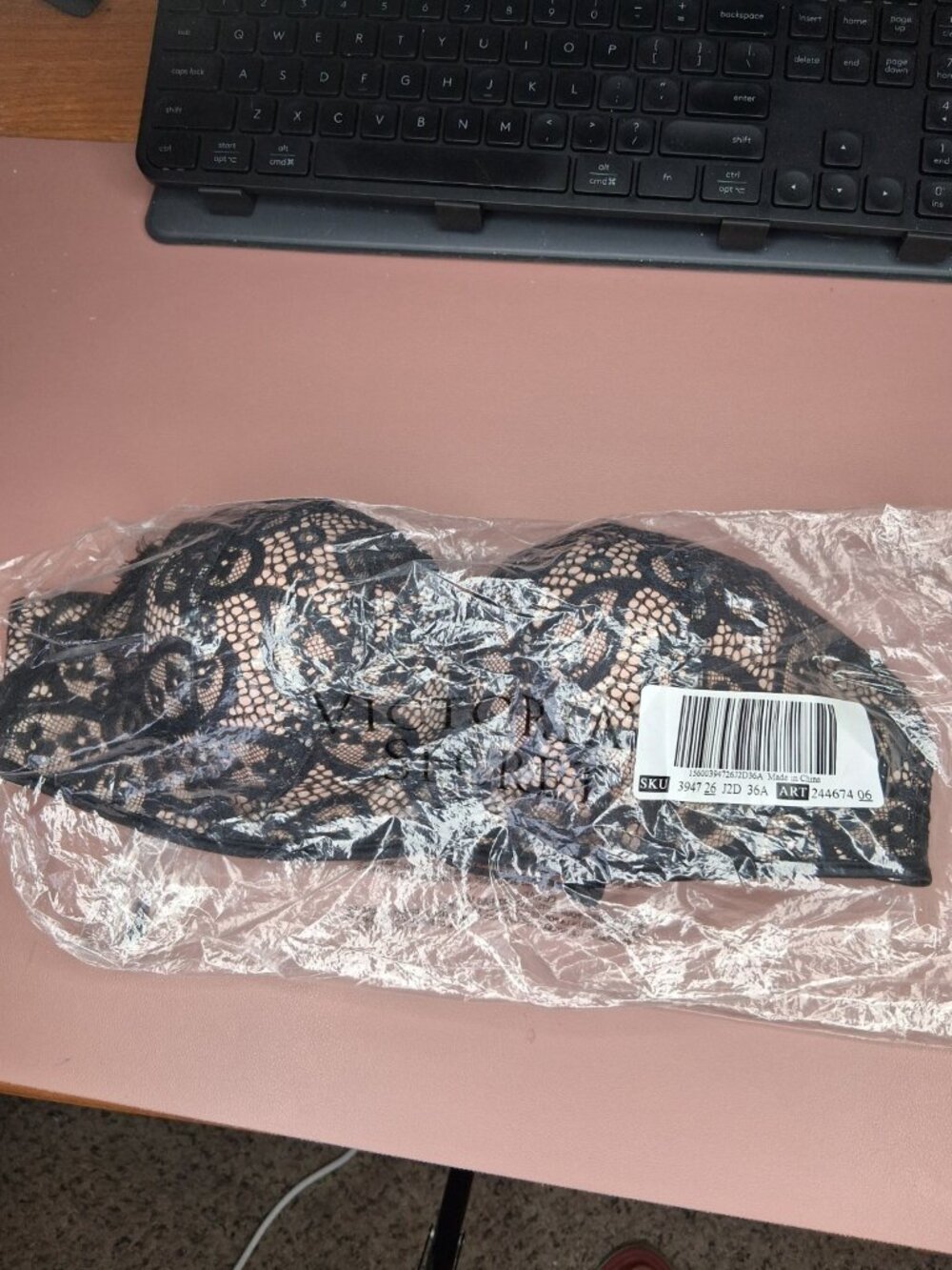 Victoria’s Secret Bombshell Black Lace Push-Up Bra 36A - Picture 8 of 12